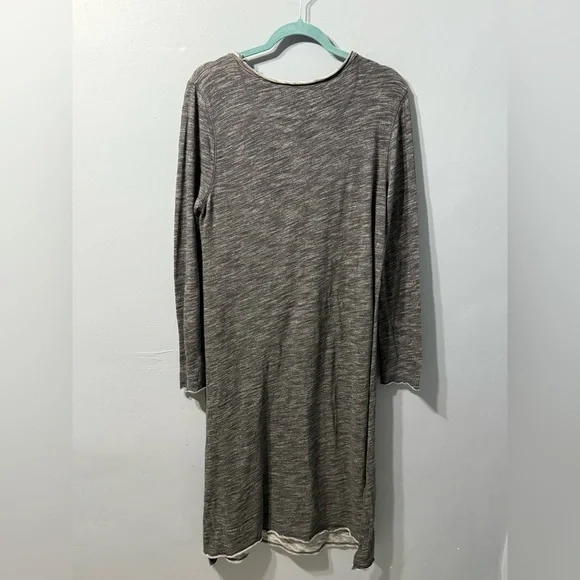 Free People Oversized Dark Grey Long Sleeve Tunic Top With Slit Sides Size M - Picture 3 of 9